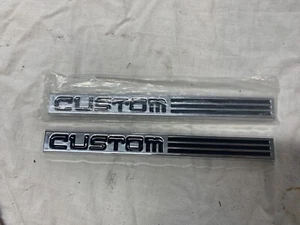 Fits 87-91 1987-1991 Truck Bronco Custom Emblems Pair Black - Picture 1 of 3