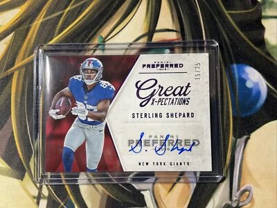 2016 PANINI FOOTBALL.  Sterling Shepard Preferred Great X-RC Auto  #d 15/25 - Image 1 of 4