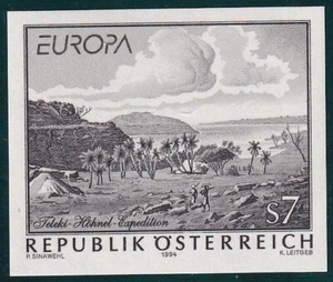 Austria 1994 Europa CEPT imperforado negro prueba - Imagen 1 de 1