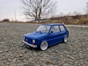 1:18 Polski Fiat 126P Tiefer Tuning mit 13 Zoll Telefon Echt Alu Felgen - Picture 1 of 4