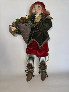 Vintage Woodland Elf Christmas Figurine Doll  19” Katherines Collection - Picture 1 of 16