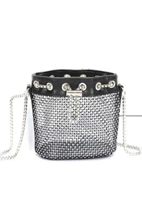 BNWT Small Crossbody Rhinestone Mesh Party Swing Bag - Picture 1 of 8