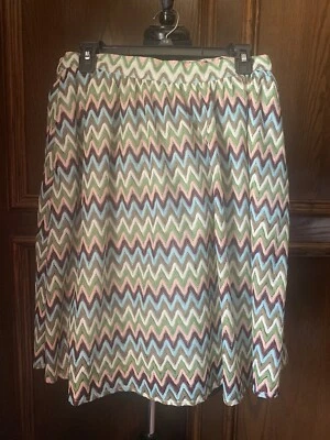 Modcloth skirt L dazzler chevron stripe A-line multicolor $24.99 - Image 1 of 4