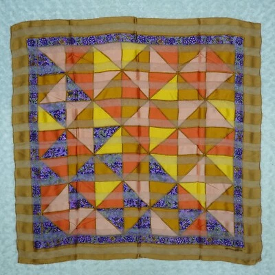 VALENTINO GARAVANI Bufanda Bufanda Seda Flor Marrón 34" X 32.5" P150 Foto 1 de 4