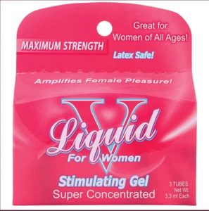 Liquid V for Women 3 Tube Box  - Female Arousal Stimulating Gel Enhancement Lube - Picture 1 of 2