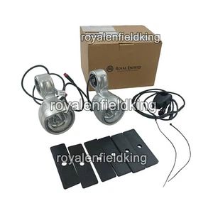 Fari Nebbia LED Argento Per Royal Enfield Shotgun 650 E Super Meteor 650 - Picture 1 of 5
