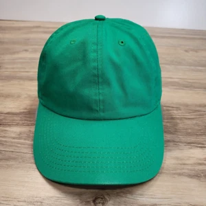 Blank Green Hat Cap Strap Back Newhattan Plain Cotton Adjustable - Picture 1 of 7
