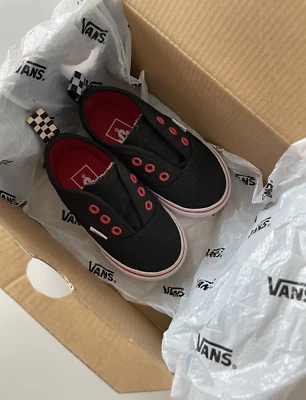 VANS Off the Wall Niño Pequeño Talla 5.0 (Pop) Negro/Fórmula Uno Ligeramente Amado con Caja Foto 1 de 4