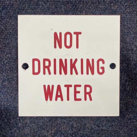 Vintage Not Drinking Water Sign Cover