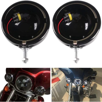 Soporte de carcasa de luces antiniebla LED de 4,5" para Yamaha V star 1100 650 Classic Foto 1 de 4