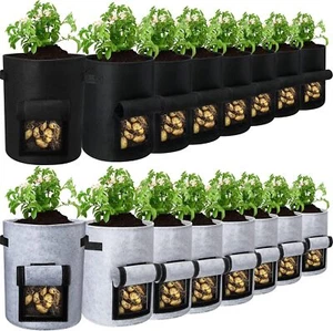 16 Pack Potato Grow Bags 10 Gallon Garden Planting Bag Garden Potato Grow Bags - Picture 1 of 7