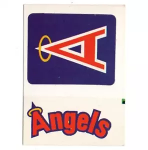 Adesivo squadra Fleer 1980 logo 1961 retro serie mondiali California Angels - Foto 1 di 1