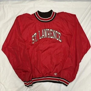 Vintage Champion St. Lawerence Pullover Red Windbreaker With Pocket Sz XL - Picture 1 of 7