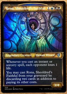MTG Rona, Sheoldred's Faithful Dominaria United 356 TEXTURED FOIL, Pack Fresh! - Image 1 of 2