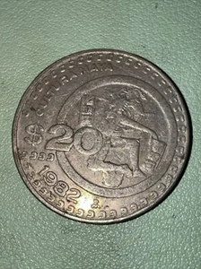 1982 Mexico 20 Pesos Coin Culture Maya Commemorative KM#486 - Picture 1 of 2