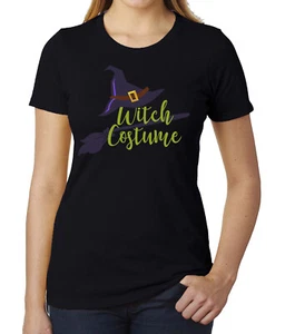 Witch Costume Text shirt, Women's Graphic Tees, Funny Halloween Women's Shirts! - Picture 1 of 6