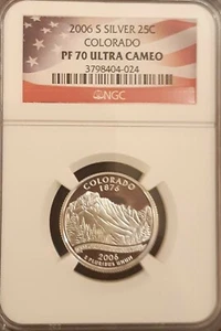 2006-S 25c Silver Colorado State Quarter NGC PF70 Ultra Cameo - Picture 1 of 1