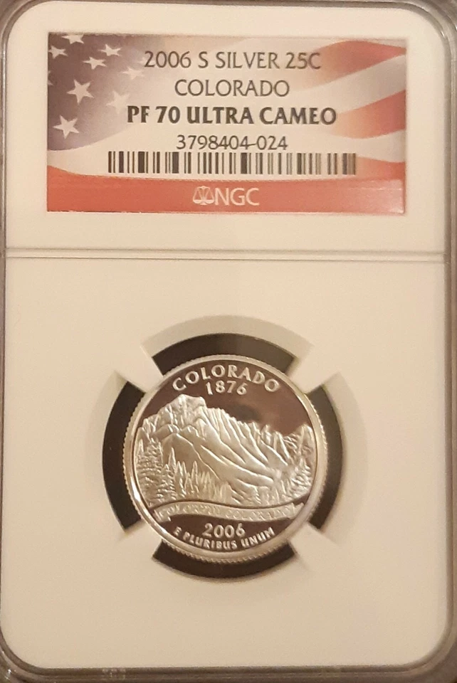2006-S 25c Silver Colorado State Quarter NGC PF70 Ultra Cameo - Image 1 of 1