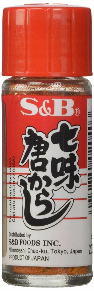 Japanese S&B Red Chili Pepper Assorted Mix Nanami (Shichimi) Togarashi 0.52 oz