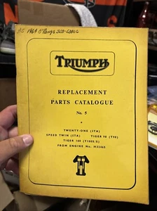 1964 Triumph Twenty One Tiger 90 100 Speed Twin Parts Catalog Book - Picture 1 of 2