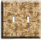 MILITARY ARMY DESERT PIXELATED CAMO 2 GANG LIGHT SWITCH PLATE ROOM HOME HD DECOR