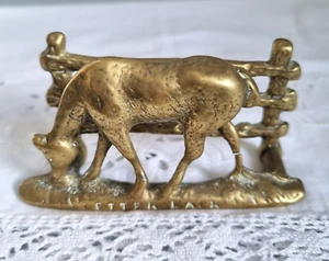 Vintage Brass Horse Letter Rack Pony Deer Desk Tidy Small 10cm stationery - Picture 1 of 6