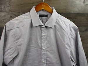 Ralph Lauren Black Label Shirt Mens 17 Gray Check French Cuffs Cotton Italy - Picture 1 of 12