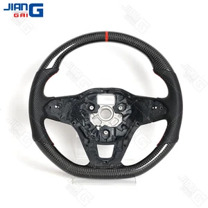 Real Carbon Fiber Sport Steering Wheel Fit VW Transporter Passat Polo 2020-2025 - Picture 1 of 9