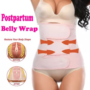 Women Postpartum Belly Band Binder Postpartum Recovery Belt C Section Shapewear - Picture 1 of 17