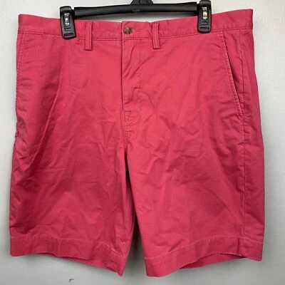 Polo Ralph Lauren Shorts Men 34 Red Khaki Chino Solid Stretch Classic Fit EUC - Image 1 of 4