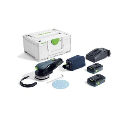 Festool Akku-Exzenterschleifer ETSC 2 125-Basic, 2x 4,0 Ah Akku und Ladegerät - Bild 1 von 4