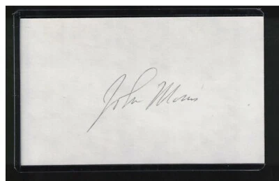 JOHN W MORRIS INDEX CARD SIGNED 1969 SEATTLE PILOTS PSA/DNA CERTIFIED - Image 1 of 2