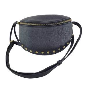 Lucky Brand Cama Crossbody Black Gold Hardware Peace Sign Four Leaf Heart - Picture 1 of 22