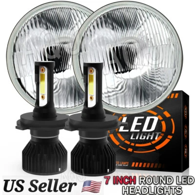 for Mack Granite CV713 Dump Trucks 2Pcs 7" inch Round Led Headlights Hi/Lo Beam Foto 1 de 4