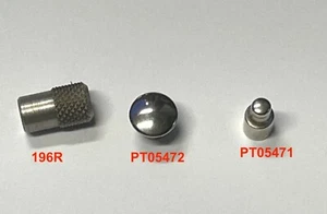Starrett Set of 3 Contact Points PT05471, PT05472, 196R for 196 Dial Indicator - Picture 1 of 2