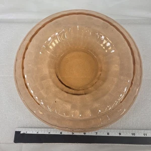 Vintage Rosa Depression Glas Konsole Schale Gerippte Optik Herzstück Servieren - Bild 1 von 13