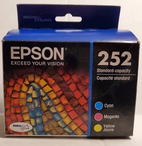 Genuine Epson T252520 252 Color Ink Cartridge Set Exp 03/23 - Picture 1 of 2