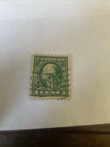 George Washington, edición de 1917, sello de 1 centavo de Estados Unidos, verde - Imagen 1 de 3