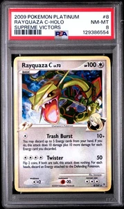 2009 Pokemon Platinum Supreme Victors #8 Rayquaza C Holo PSA 8 NM-MT - Picture 1 of 2