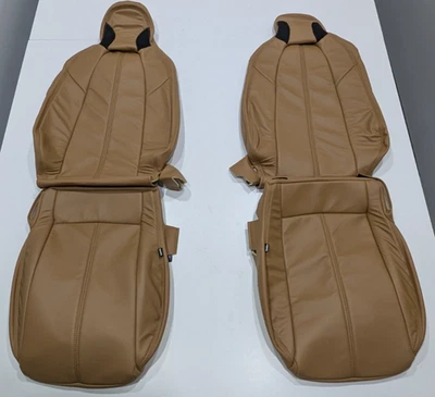 Fundas de asiento de cuero tostado W167 para Mazda Miata MX5 Club Grand Touring 2016-2025 Foto 1 de 4