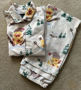 Nick & Nora Pajamas Top Pants Kids L 12 Rubber Duck Jeep Winter * Read Descript - Picture 1 of 14