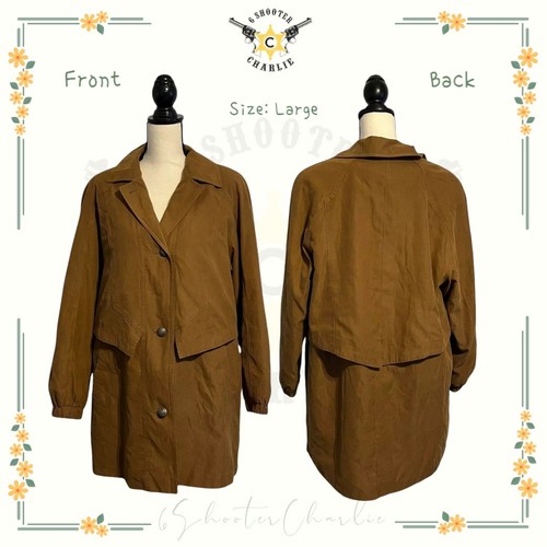 VETEMENTS Cappotto donna vintage Jacqueline Ferrar Chore marrone taglia L fodera rimovibile