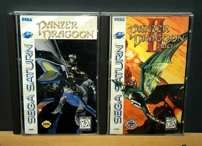 PANZER DRAGOON & PANZER DRAGOON ZWEI (SEGA SATURN) 2 Game Lot  Tested NTSC-U/C - Image 1 of 4