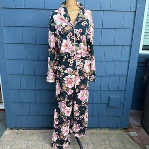 Elegante conjunto de pijama floral para mujer nuevo sin etiquetas servicio de habitaciones flores rosas rosas - Imagen 1 de 12