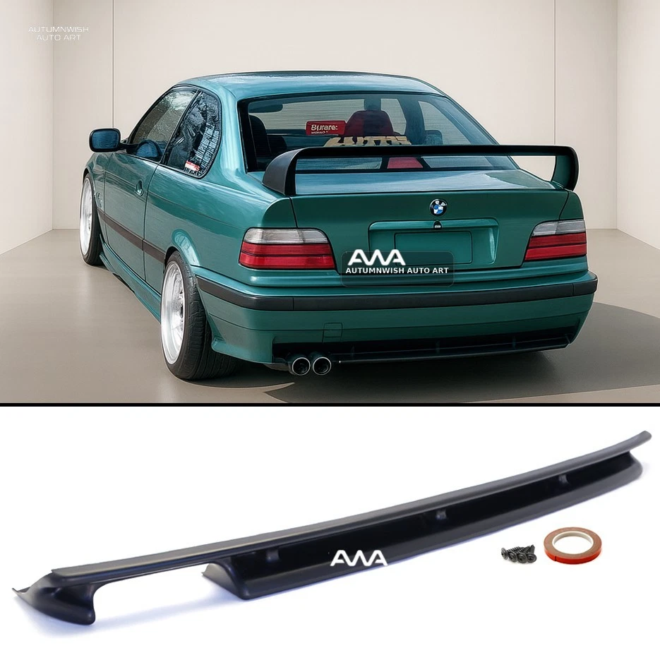 Fits 91-99 BMW E36 3-Series OE M3 (Style) PU Rear Bumper Diffuser Lip Body Kit Foto 1 de 1