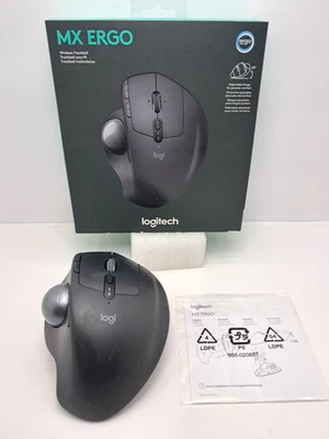 Logitech MX Ergo Wireless Trackball Ergonomic W/ Dongle M-R0065 (fair condition) - Image 1 of 4