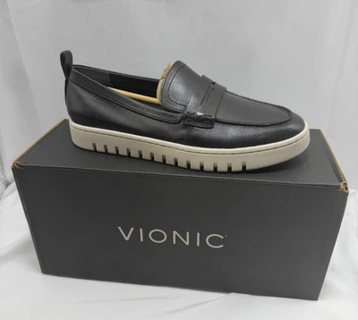 Zapatos mocasines para mujer Vionic Uptown - cuero negro - talla 9 M - nuevos en caja Foto 1 de 4