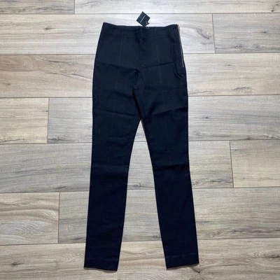 Club Monaco Mujer Baetah Leggings Calce Ajustado Cierre de Cremallera Talla 00 Negro Foto 1 de 4