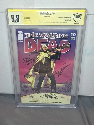 SIGNED BY SCOTT WILSON, KIRKMAN, & MOORE WALKING DEAD #10 1ST HERSHEL & MAGGIE - Image 1 of 2