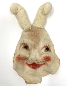 Vintage Creepy Pressed Cloth Rabbit Face  - Picture 1 of 7
